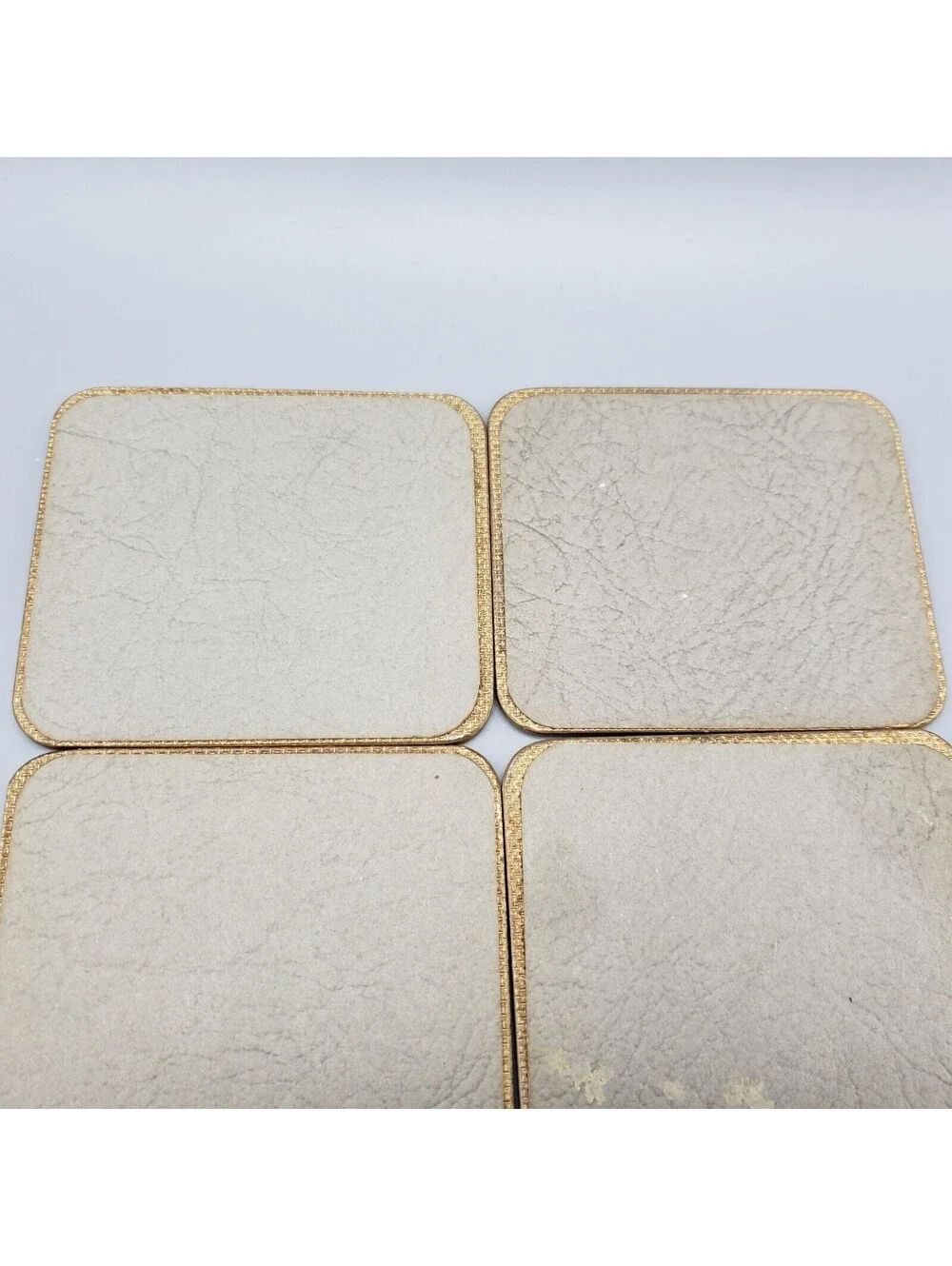 Vintage Paper Backed Coasters Antique Floral Arrangements Set of 5